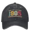 1985 Vintage Baseballpet 40 Jaar Verjaardagscadeau Mannen Vrouwen Zonwerend Trucker Papa Pet Zomer y2k Cool Hippie Baseballpetten