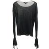 GUCCI Made in Italy Wool Blend Long sleeve Sleeve ribbon Cut S black Women Used