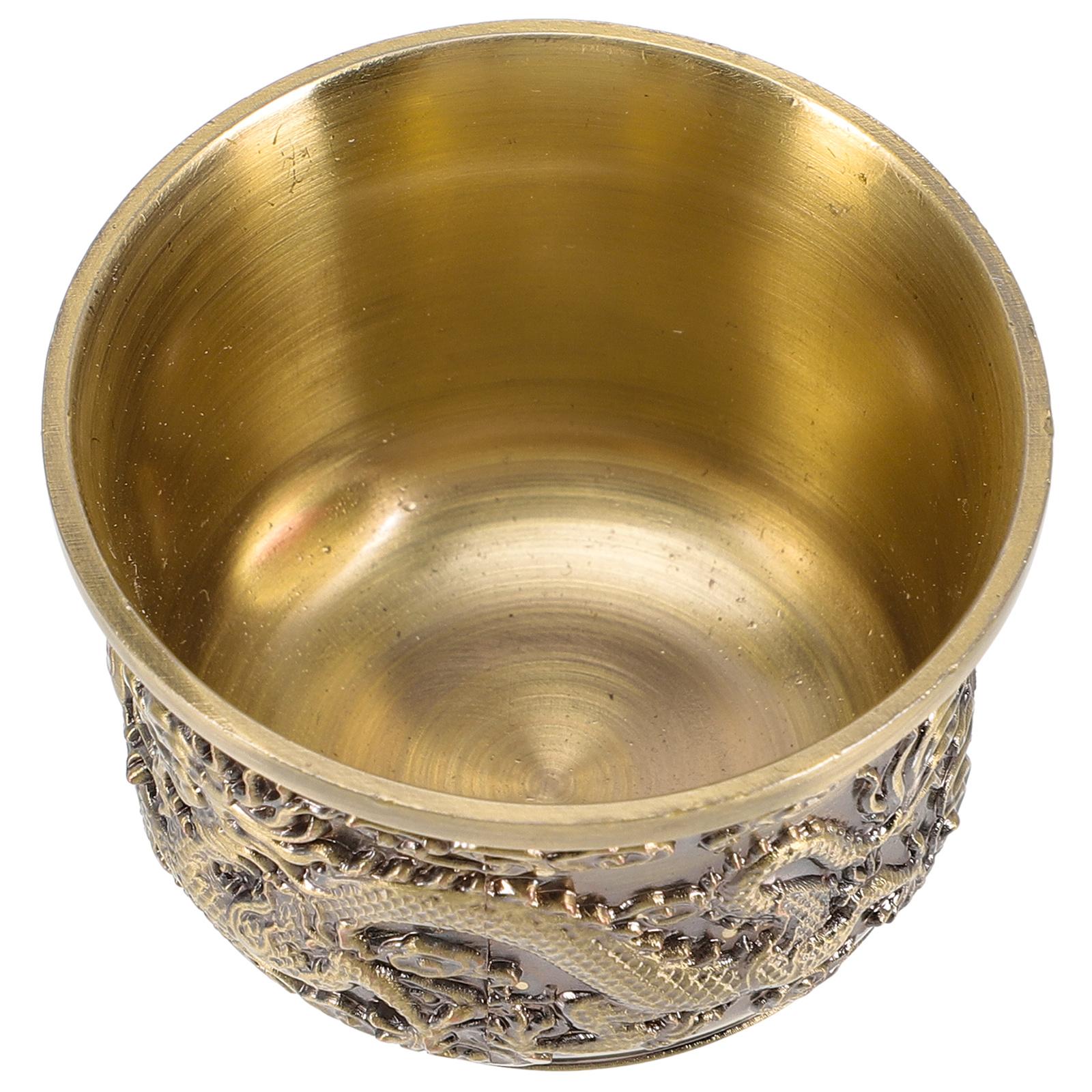 

Chinese Style Bronze Dragon Phoenix Tea Cup Retro Zinc Alloy Coffee Latte Mug Decorative Portable for Home Office other