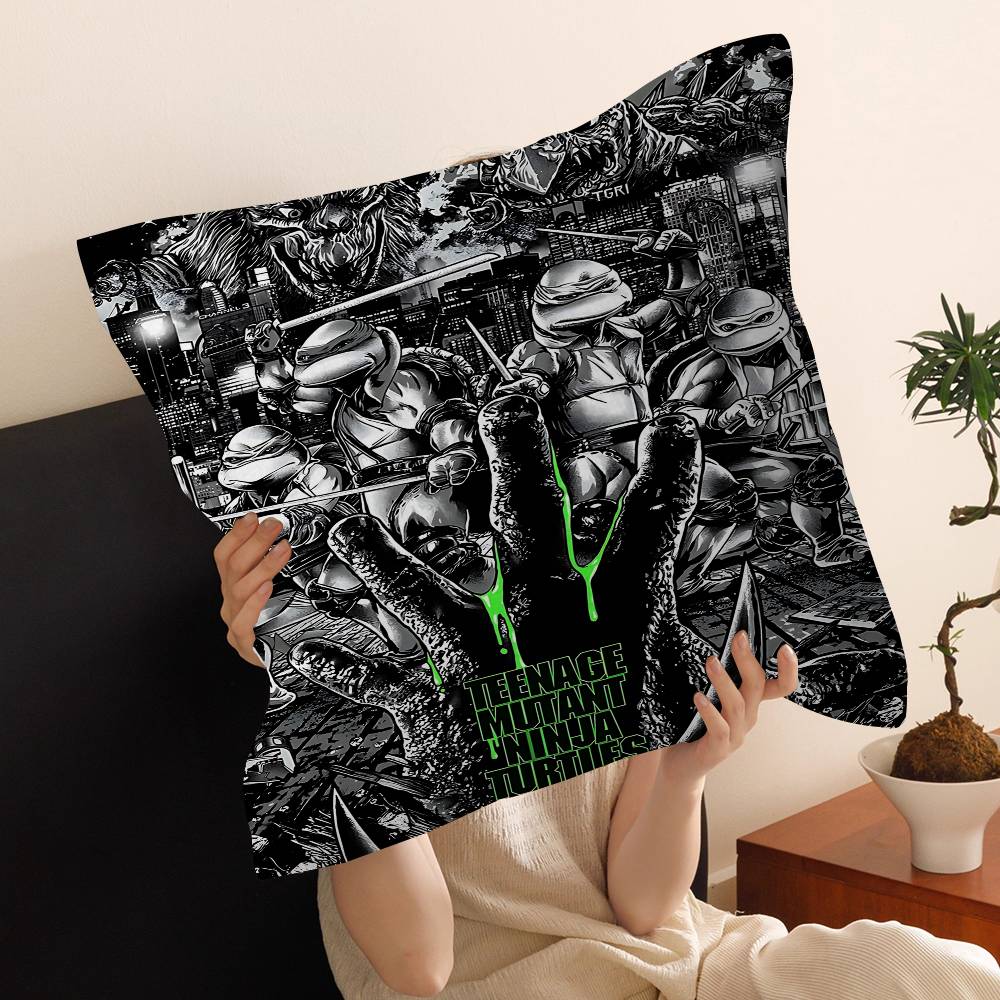 N-Ninja Turtles Anime Pillow Cover For Bedroom Room And Living Room Sofa Decorative Cushion Cover