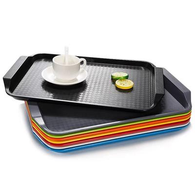 Nový tác 43*30cm Plastový protiskluzový tác na servírování jídla Obdélníkový tác na rychlé občerstvení