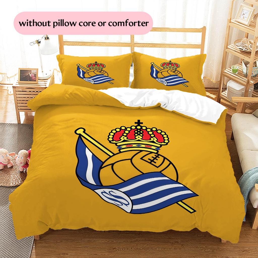 Real Sociedad Pattern Bedding Quilt Set  Home Decoration  Gift (1 * duvet cover + 2 * pillowcase  without core)