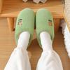 Cotton slippers winter indoor home non-slip couple household bear thick bottom warm fluffy slippers winter