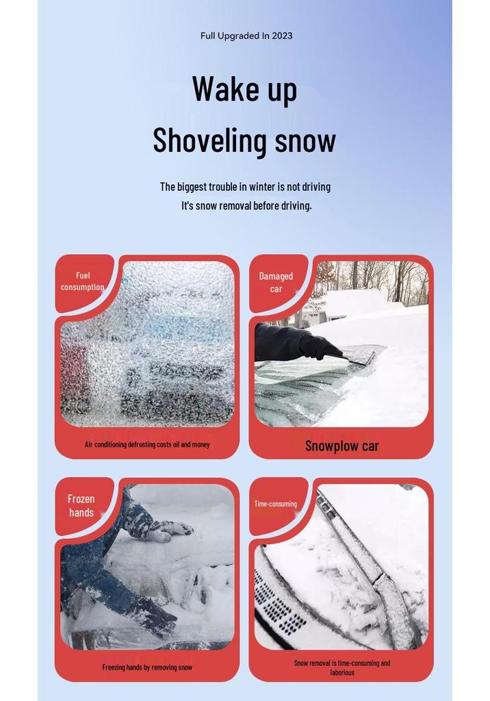 Thickened Windproof Car Snow Cover & Sun Shield - Winter Antifreeze Protection for Windshield