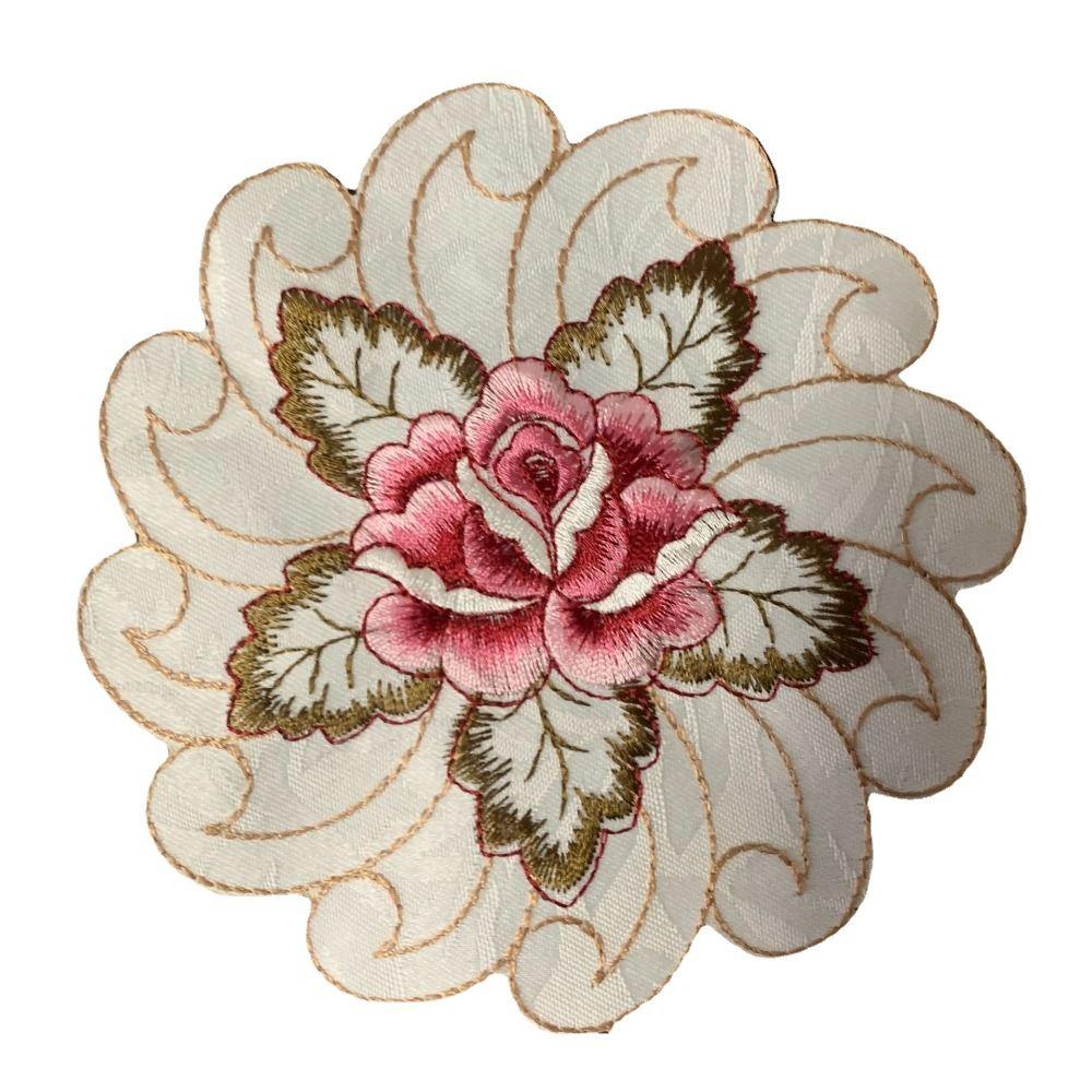 

Круглая подставка под чашку с цветочным узором, салфетка, скатерть, подставка под чашку, украшение стола 15cm