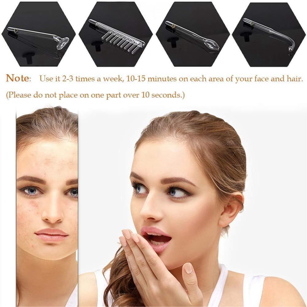 Portable Handheld High Frequency Acne Treatment Instrument Skin Tightening Spot Wrinkles Remover Facial Care Machine