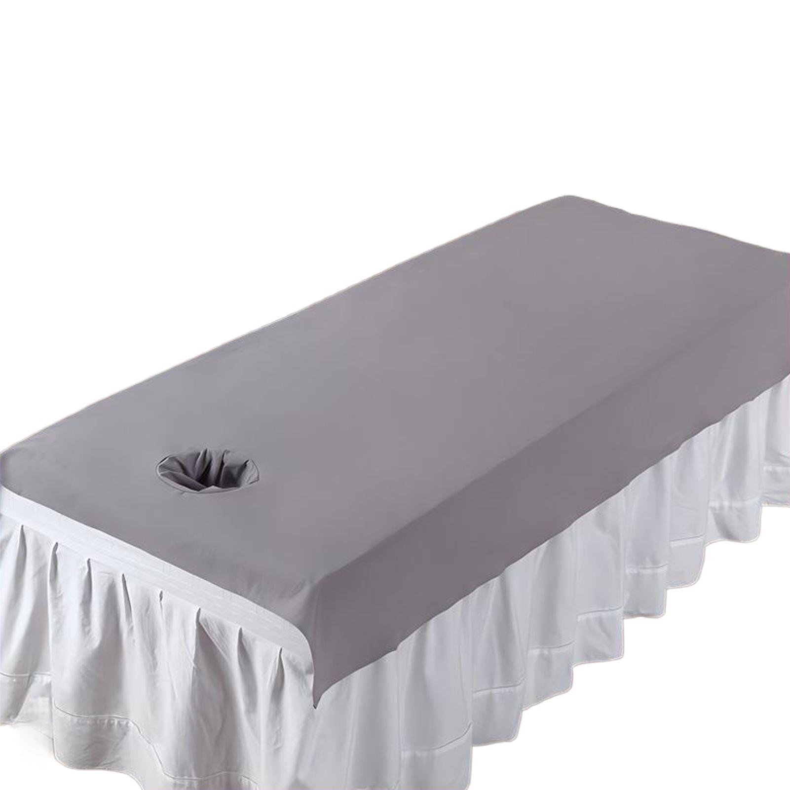 

Новые водонепроницаемые маслостойкие простыни для кровати в салоне красоты, чехол для стола-кровати для SPA-массажа, покрывало с пленкой для салона, парикмахерской, с отверстием серый