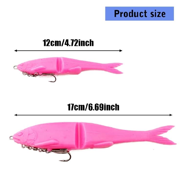 12cm/17cm Simulation Baits with T Shape Tail Swimbaits Slow Sinking Swim Lures Soft Lures Long Casting Artifical Lures