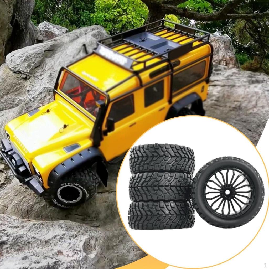 4 Pieces RC Wheel and Tire Easy Installation Professional Fittings Replace Parts Compatible