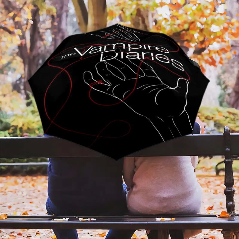 Vampire Diaries Folding Umbrella Durable Travel Printing Gift Umbrella