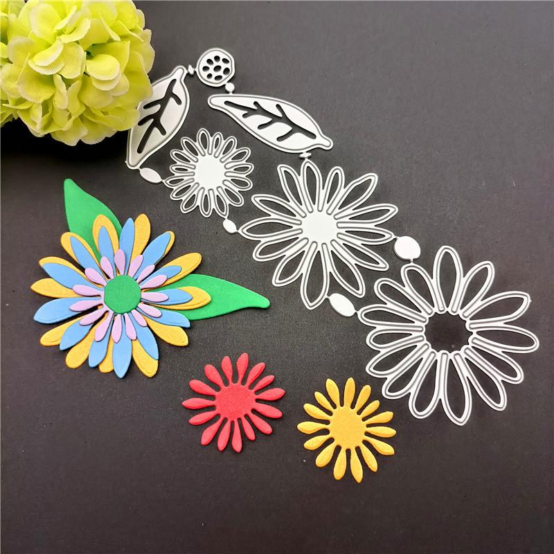 Chrysanthemum Flower Metal Cutting Dies Embossing Stencils-for DIY Scrapbooking Photo Cards-Decor