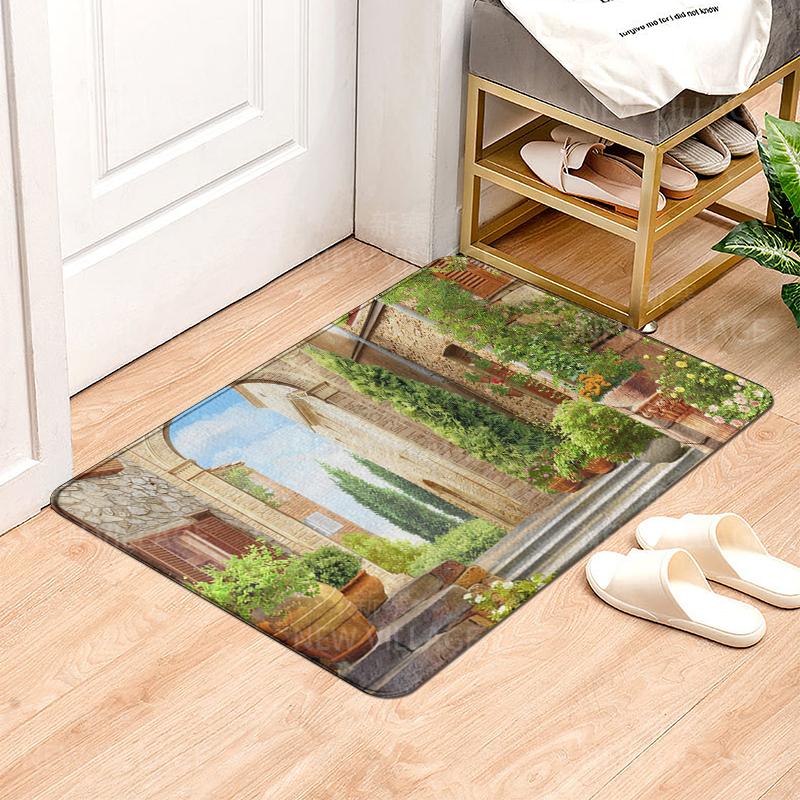 House Entrance Carpet Home Natural and Animal Styles Doormat Room Bath Mat Foot Mat Bath Non-slip Kitchen Water Absorption Mat