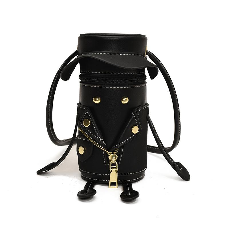 

Cute mini bag 2025 new Japanese cartoon girl personality funny rivet shoulder crossbody cylinder bag чёрный
