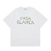 Casablanca American-style Loose Short-sleeved Shirt White C35