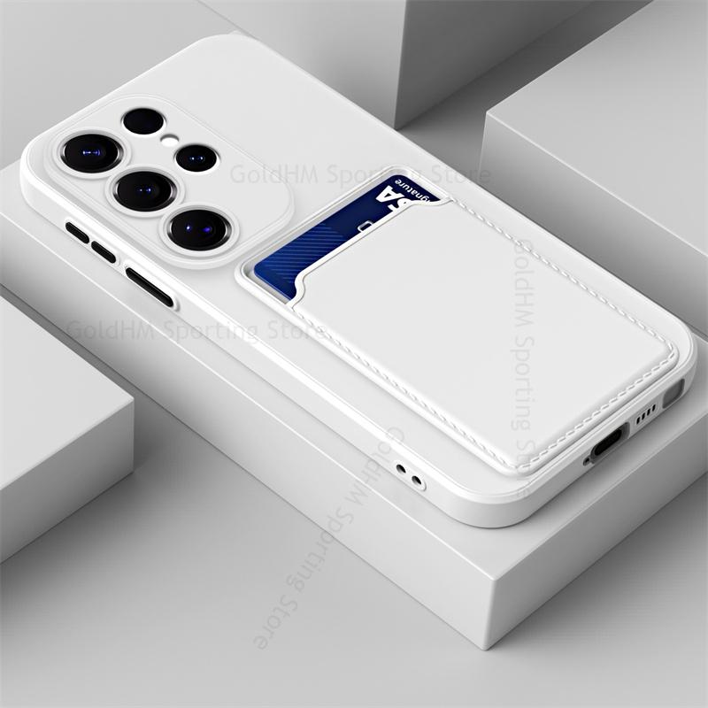 

Мягкий силиконовый чехол для телефона для Samsung Galaxy S25 Edge S24 Ultra Ультратонкий чехол с отделением для карт Противоударный чехол для Samsung S23 S22 S25 Ultra S21 S20 S24 Plus Fundas For Samsung S25 Edge белый