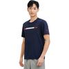Anta Training Series Letter Print Knitted Short Sleeve T-Shirt Men Tops Midnight-Blue 152337105-3