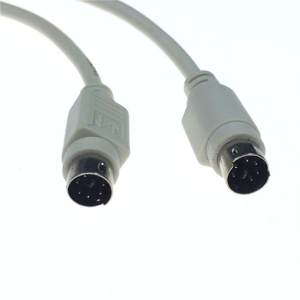 New 4.92 Ft Mini Din 6-pin Male to Male PS/2 Cable For Computer Keyboard Mouse KVM