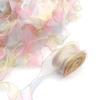 10 Yards Length Organza Ribbon Gradient Colored Lace Ribbon Ribbons Satin Ribbon  Bow Material