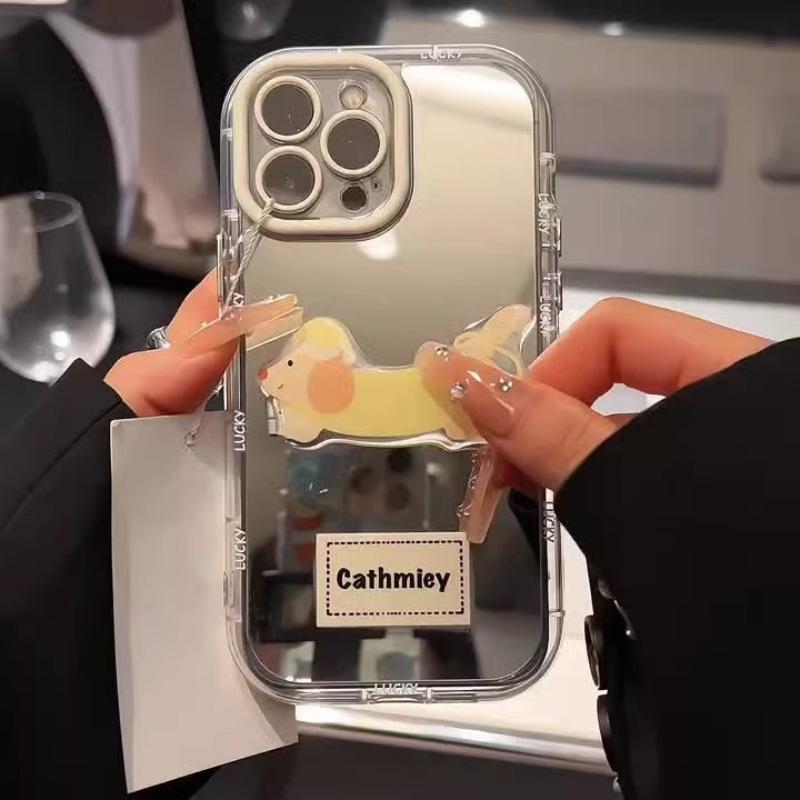 

Glue Stand Dachshund for IPhone15promax for Apple 17 Mobile Phone Case 14 Cute Animals 13 For Apple 6