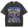 American Vintage Clothing for Men Basketball Player T-Shirt Pure Cotton Washed Vintage Style Oversize Tshirts