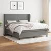 Slatted Bed Base with Mattress - Maison Exclusive - 160x200cm - Adjustable Headboard - Dark Grey
