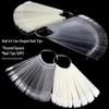 Fan-Shaped Nail Art Practice Display - 50 Piece Gel Polish Color Card Set