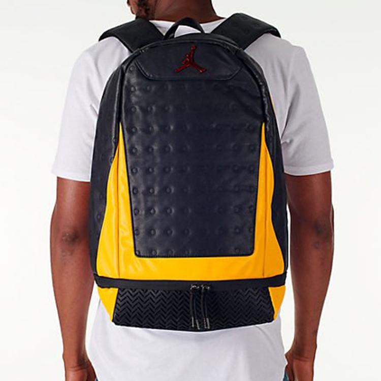 New Jordan Polyurethane Basketball Backpack Unisex Black Yellow Color Scheme Bruce Lee Color Scheme 9A1898-K1C