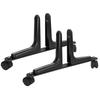 2 Set Room Divider Screen Holder Width Adjustable Movable Aluminum Alloy Screen Partition Feet Holder with Wheels Black