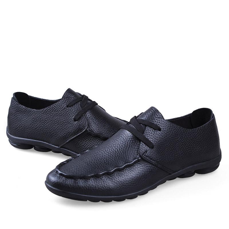 Business Shoes Men Casual Genuine Leather Luxury Oxfords Male British Style Flat Outdoor Shoes Men Loafers Non-Slip Driving Man