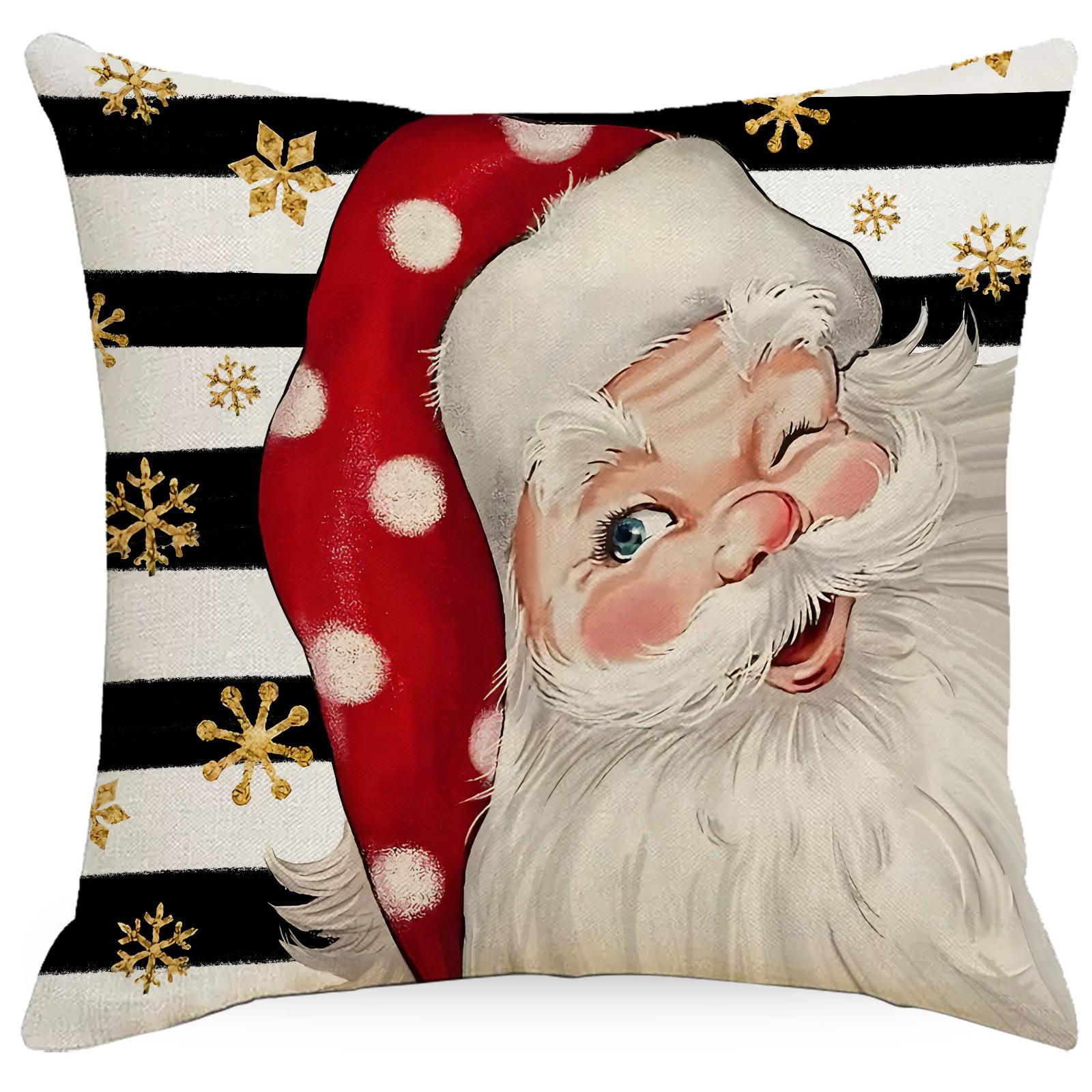 

New Year Christmas Elk Christmas Pillow Case Home Sofa Cushion Pillow Case Premium Durable Quality Useful Practical 45 * 45Cm