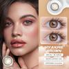 (0~-7.00 Grade) EYESHARE Colored Brown Contact Lenses with Grade Myopia Gray Natural Pupils for Eyes 14.2mm Prescription Lens