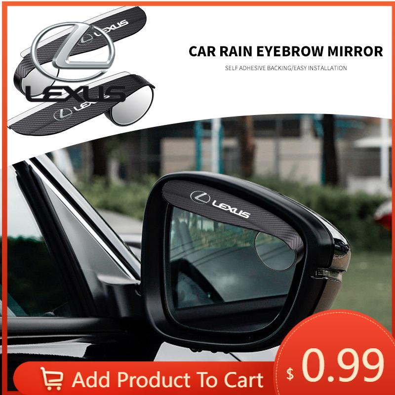 Interior Stickers 2pcs Car Rain Shield Blind Spot Mirrors For Lexus F-SPORT ES RX NX LS UX LM LX GX LC RZ IS CT GS RC HS SC TX L