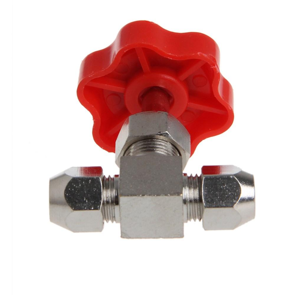 1PC 6mm 8mm 10mm 12mm Hole Dia Orange Plastic Handle Metal High Pressure Durable Tube Needle Type Globe Valve