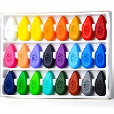 12 Farben/24 Farben Wachsmalstift Ölmalstift, Wachsmalstift nicht schmutzige Hände, Wassertropfen, Wachsmalstift nicht klebrige Hände, Sicherheit Schülerkunst