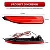 2pcs LED Rear Bumper Reflector Light For Mazda 6 Atenza 2013 2014 2015 2016 Tail Brake Stop Signal Fog Lamp Car Accessory Red
