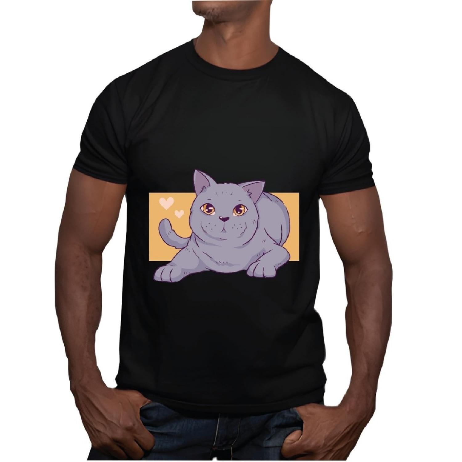 British Shorthair Cat Cat Lovers Men Women Black Multicolor T shirt S