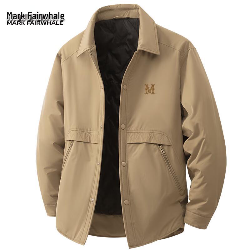 

Mark Fairwhale Men s Winter Lapel Padded Shirt Jacket 3XL