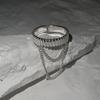 Sterling Chic 925 Silver Open Ring With Geometric Pattern For Women Elegant Casual Wear