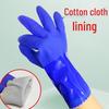 Durable Oil and Chemical Resistant Blue Plastic Work Gloves