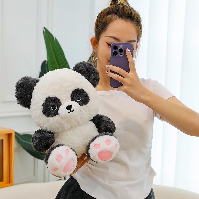 Panda Into Turn Dog Plush Toy Cartoon Stuffed Animal Doll Decoration Gift Kids