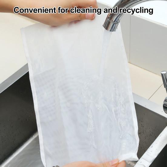 4Pcs Nylon Filter Bag Food-Grade Reusable Mesh Strainer for Nut Milk Cold Brew Coffee Juice Yogurt Strainer Bags Washable Kitchen Helper