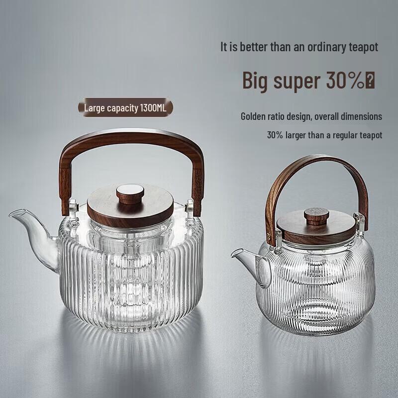 YIHUTEA Glass Teapot with Lift-Beam Handle