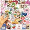 50 Stück Rosa Ästhetische Aufkleber Mädchen DIY Sammelalbum Laptop Gepäck Handy Tablet Aufkleber Lustiger Schreibwarenaufkleber