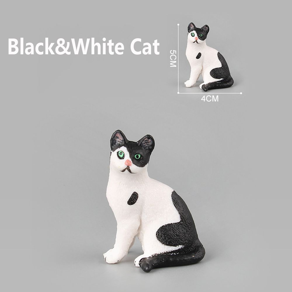 1 PC  Bonsai Ornament  House Decor Plastic Neko Figurine Mini Pet Model Simulation Animal Miniature Cat