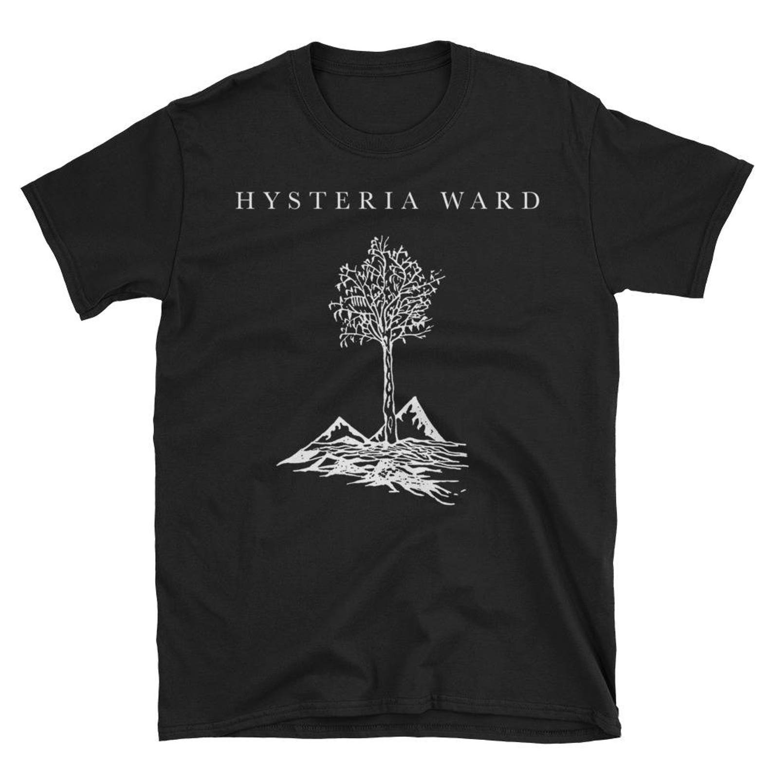 Hysteria Ward T shirt, Xmal Deutschland, Bauhaus, Siouxsie and the Banshees, Killing Joke, The Chameleons, The Cure XL
