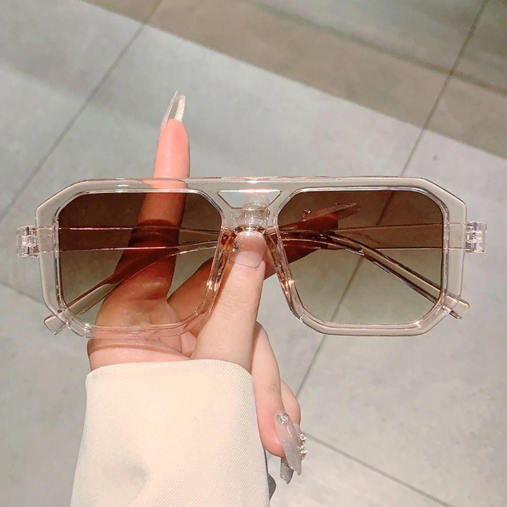 Punk Square Frame Sunglasses Block Glare Street Photos Decoration Uv Resistant Sunglasses Eye Protection Eyewear