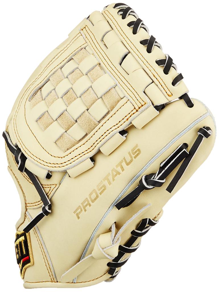 ZETT Pro Status Sosuke Genda Soft Baseball Second Pastel Brown X Black Size 4 Glove, Base/Shortstop, Right-Handed Throw, (3219), (BRGB30566)