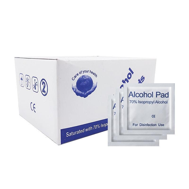 Single-use Care Alcohol Cotton Pads, 75% Alcohol Pads, Disinfectant Wipes, Wiping Towels, First Aid Kit Accessories, Individual Packaging