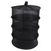 4-Layer Herb Drying Rack with Zippers Foldable Hanging Medicine Dry Mesh Net Black 60cm