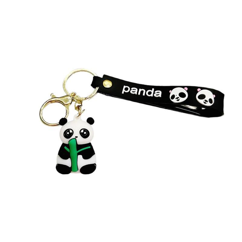 Creative Cute Panda with Bamboo Keychain Pendant - Children's Day Gift, Backpack Accessory, Hanging Ornament